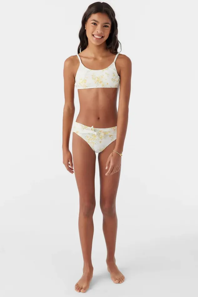 GIRL039S TATIANNA FLORAL TIE BACK BRALETTE SWIM SET Vanilla Women O039NEILL Girl039S Swim