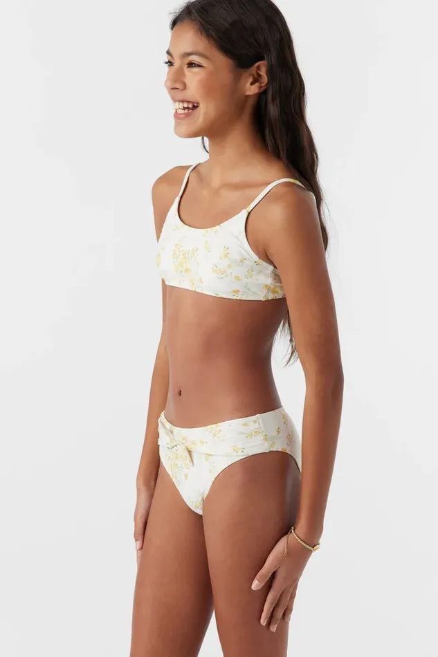 GIRL039S TATIANNA FLORAL TIE BACK BRALETTE SWIM SET Vanilla Women O039NEILL Girl039S Swim