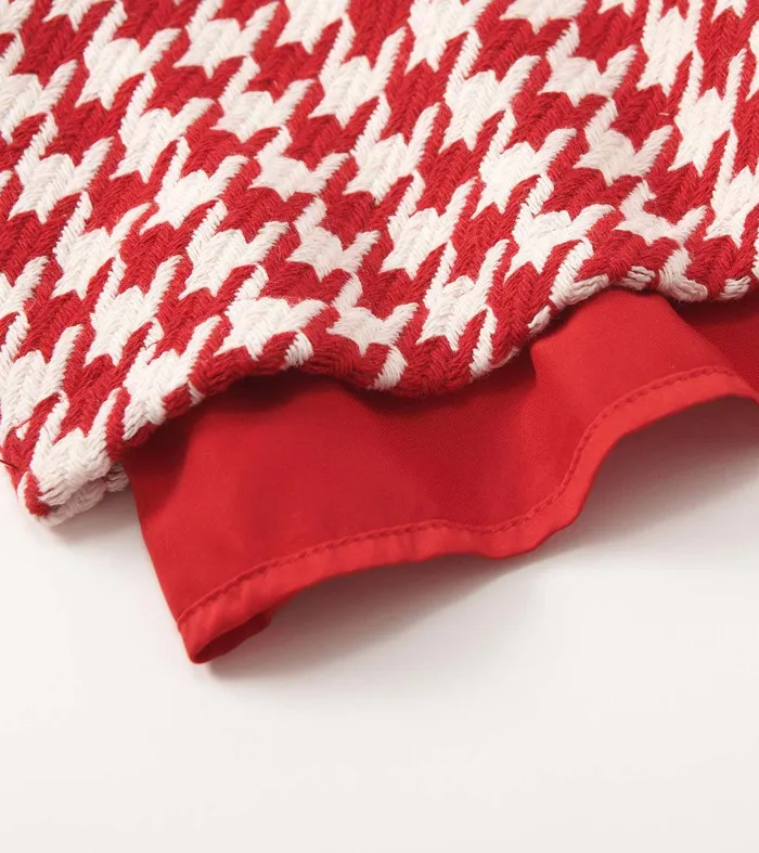 Girls Big Bow Houndstooth Dress Hatley