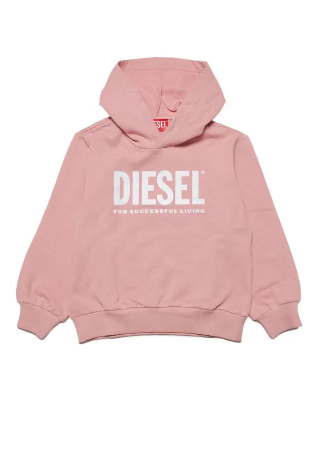 GirlsBoys Lsfort Di Over Hood Pink Diesel ReadyToWear
