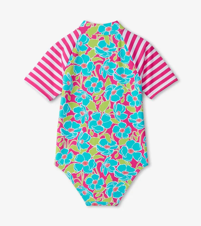 Girls Floating Poppies OnePiece Rashguard Hatley