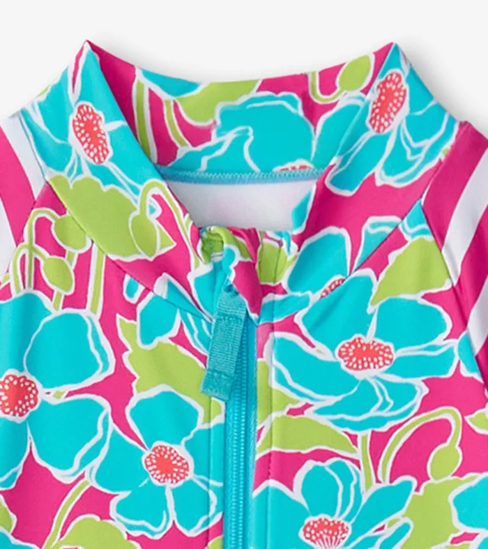 Girls Floating Poppies OnePiece Rashguard Hatley