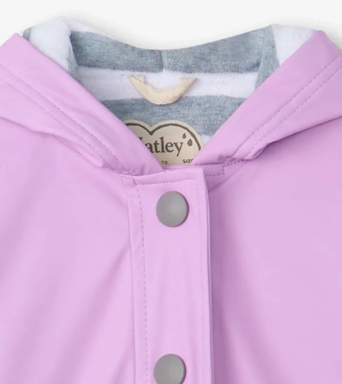 Girls Lilac ButtonUp Rain Jacket Hatley