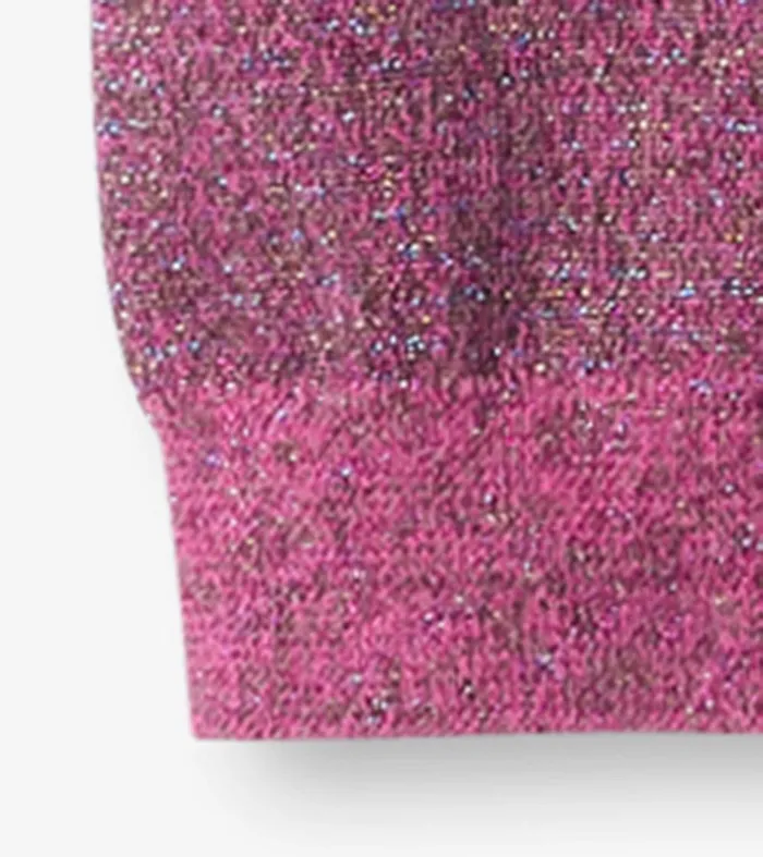 Girls Pink Glitter Knit Leggings Hatley