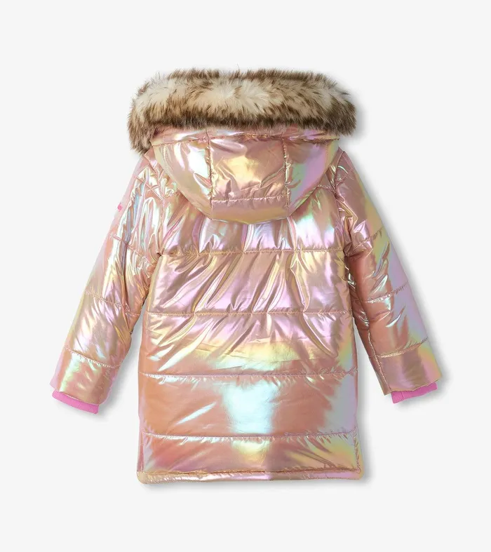 Girls Pink Moon Puffer Jacket Hatley