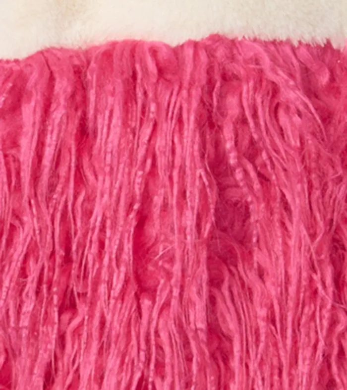 Girls Sheer Pink Faux Fur Jacket Hatley