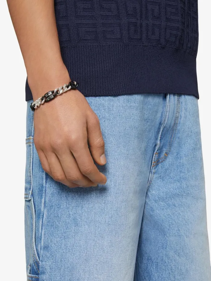 Givenchy 4G Bracelet In Metal Blacksilvery Men Jewelry Givenchy 4G Bracelet In Metal Blacksilvery Men Jewelry