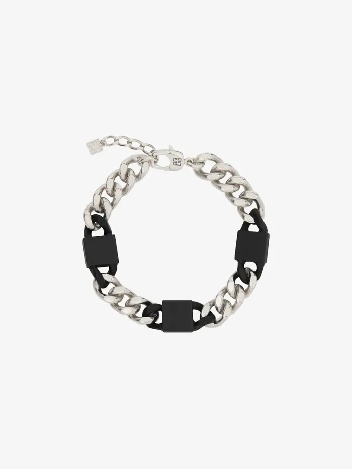 Givenchy 4G Bracelet In Metal Blacksilvery Men Jewelry Givenchy 4G Bracelet In Metal Blacksilvery Men Jewelry