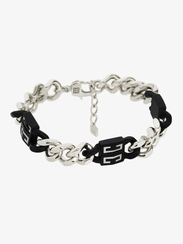 Givenchy 4G Bracelet In Metal Blacksilvery Men Jewelry Givenchy 4G Bracelet In Metal Blacksilvery Men Jewelry