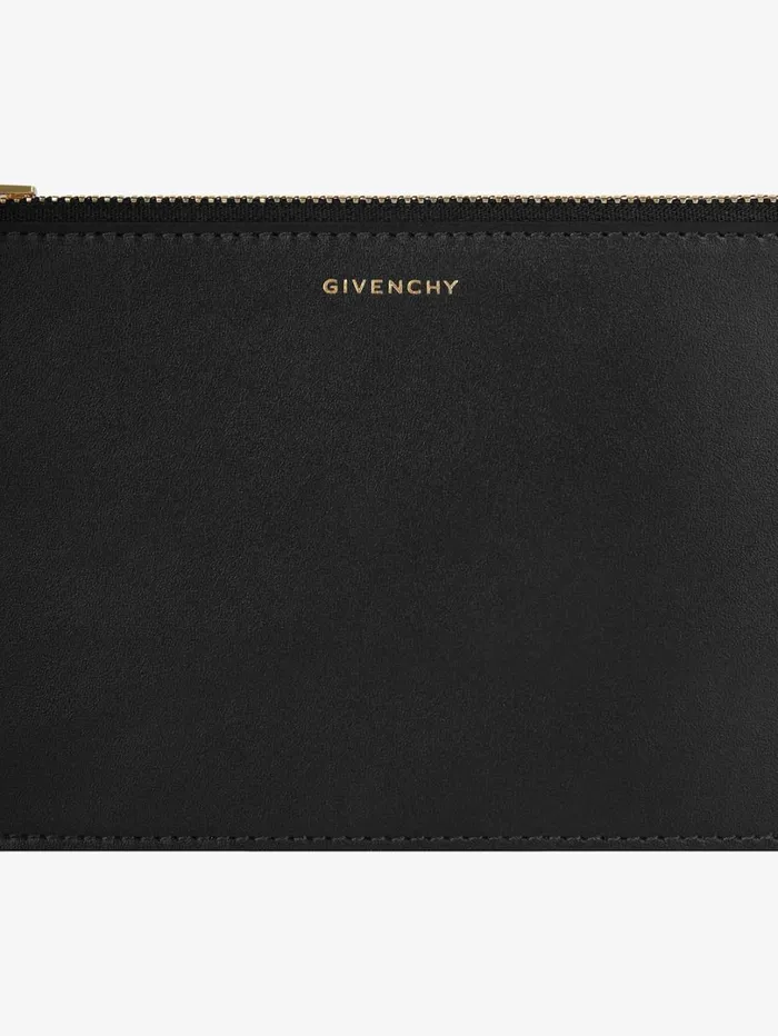 Givenchy 4G Flat Pouch In Leather Black Women Wallets and Card Holders Givenchy 4G Flat Pouch In Leather Black Women Wallets and Card Holders