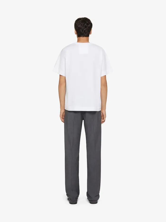 Givenchy 4G Stars Boxy Fit Tshirt In Cotton White Men TShirts
