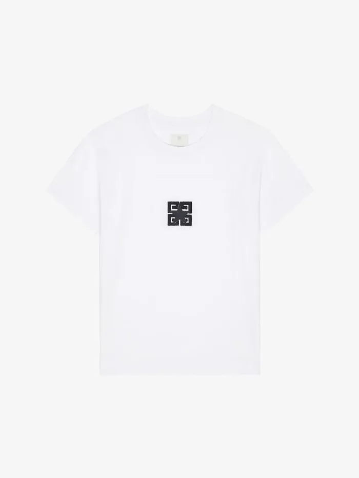 Givenchy 4G Stars Boxy Fit Tshirt In Cotton White Men TShirts