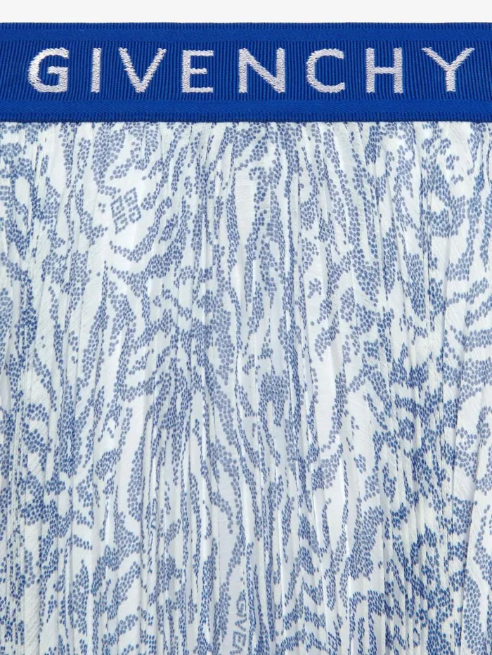 Givenchy Asymmetrical Skirt In Zebra Veil Whiteblue Women Girl 4 To 12 Years