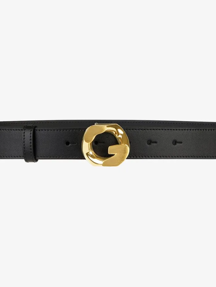Givenchy Belt In Leather With GChain Buckle Black Women Belts Givenchy Belt In Leather With GChain Buckle Black Women Belts