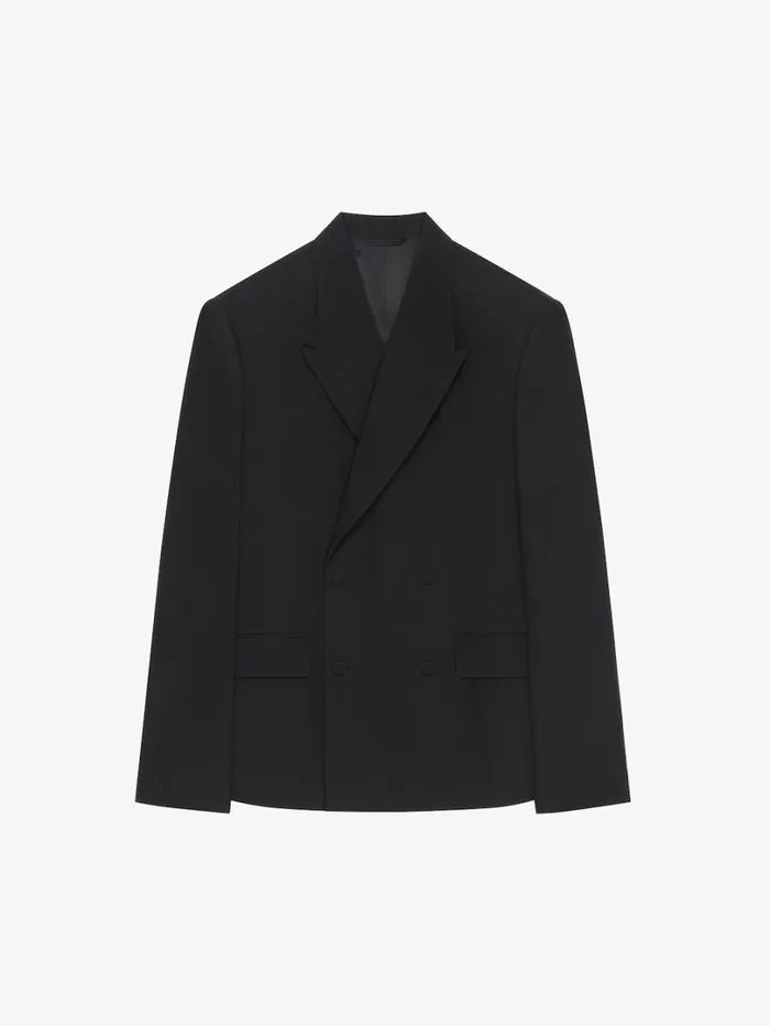 Givenchy Boxy Fit Jacket In Wool Black Men Coats and Jackets