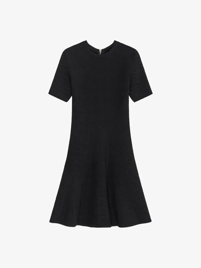 Givenchy Dress In 4G Jacquard Black Women Dresses