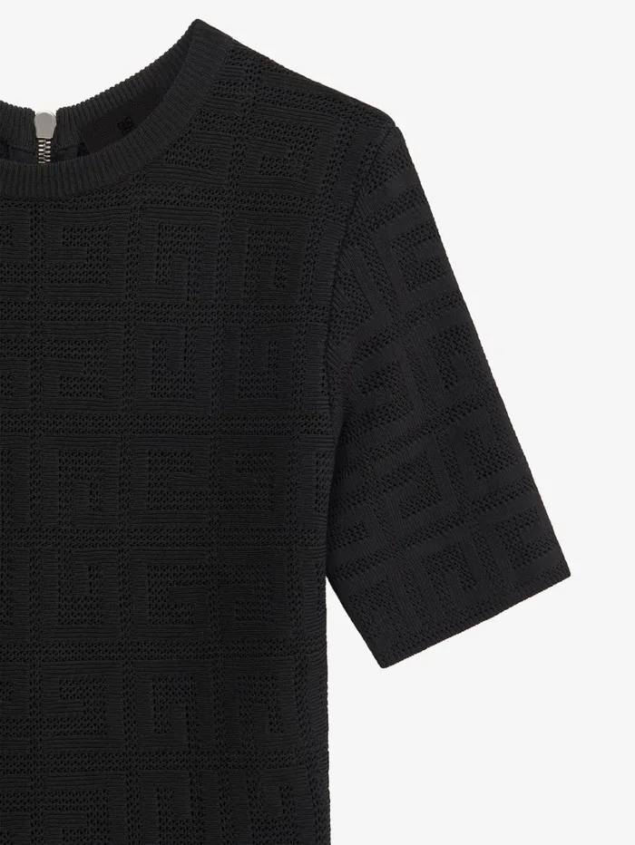 Givenchy Dress In 4G Jacquard Black Women Dresses