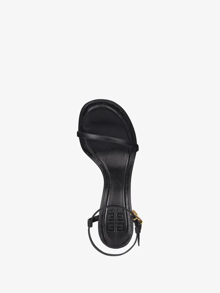 Givenchy G Cube Sandals In Leather Black Women Heels Givenchy G Cube Sandals In Leather Black Women Heels