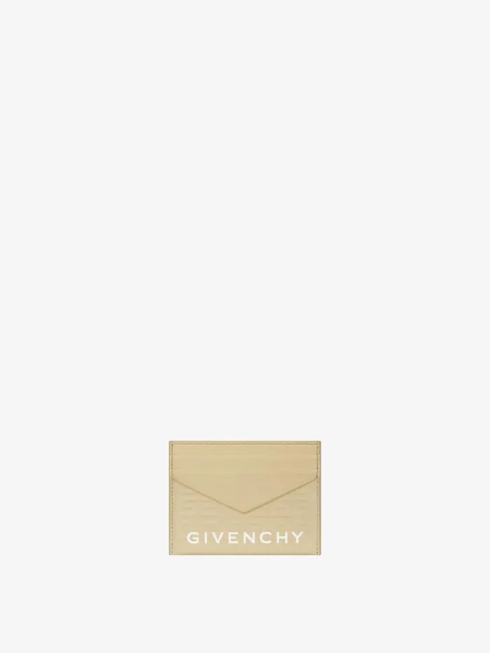Givenchy GCut Card Holder In 4G Leather Natural Beige Women Wallets and Card Holders Givenchy GCut Card Holder In 4G Leather Natural Beige Women Wallets and Card Holders
