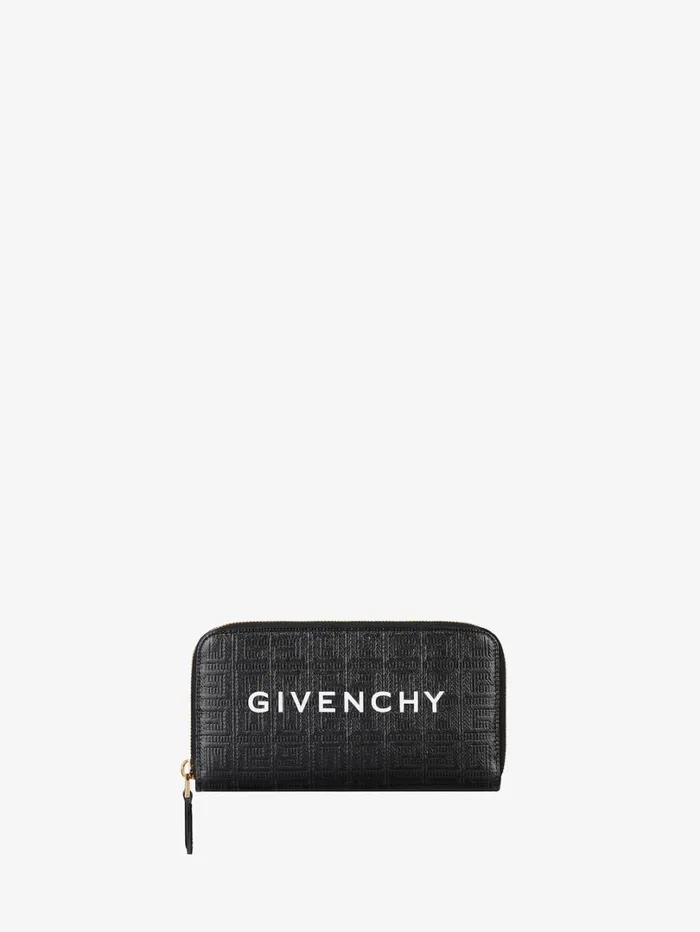 Givenchy GCut Wallet In 4G Coated Canvas And Leather Black Women Wallets and Card Holders Givenchy GCut Wallet In 4G Coated Canvas And Leather Black Women Wallets and Card Holders