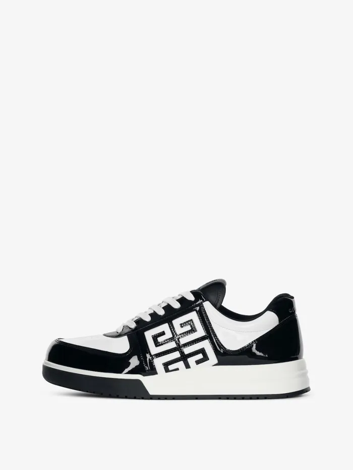 Givenchy G4 Sneakers In Patent Leather Blackwhite Men Sneakers Givenchy G4 Sneakers In Patent Leather Blackwhite Men Sneakers