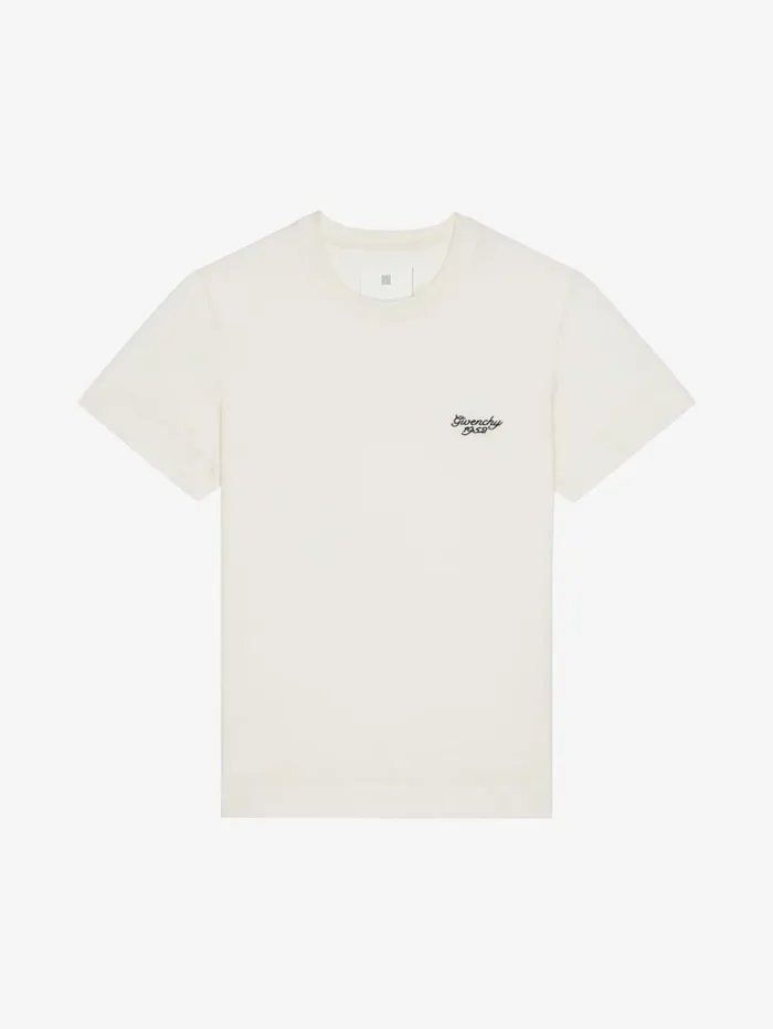 Givenchy GIVENCHY 1952 Slim Fit Tshirt In Cotton Naturalblue Men TShirts