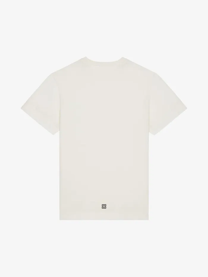 Givenchy GIVENCHY 1952 Slim Fit Tshirt In Cotton Naturalblue Men TShirts