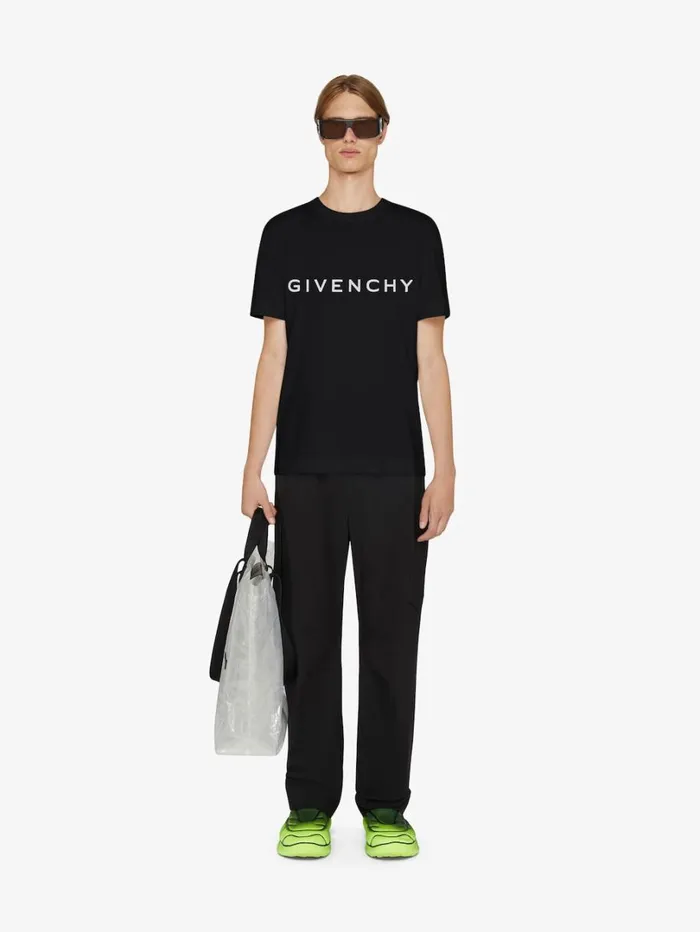Givenchy GIVENCHY Archetype Slim Fit Tshirt In Cotton Black Men TShirts