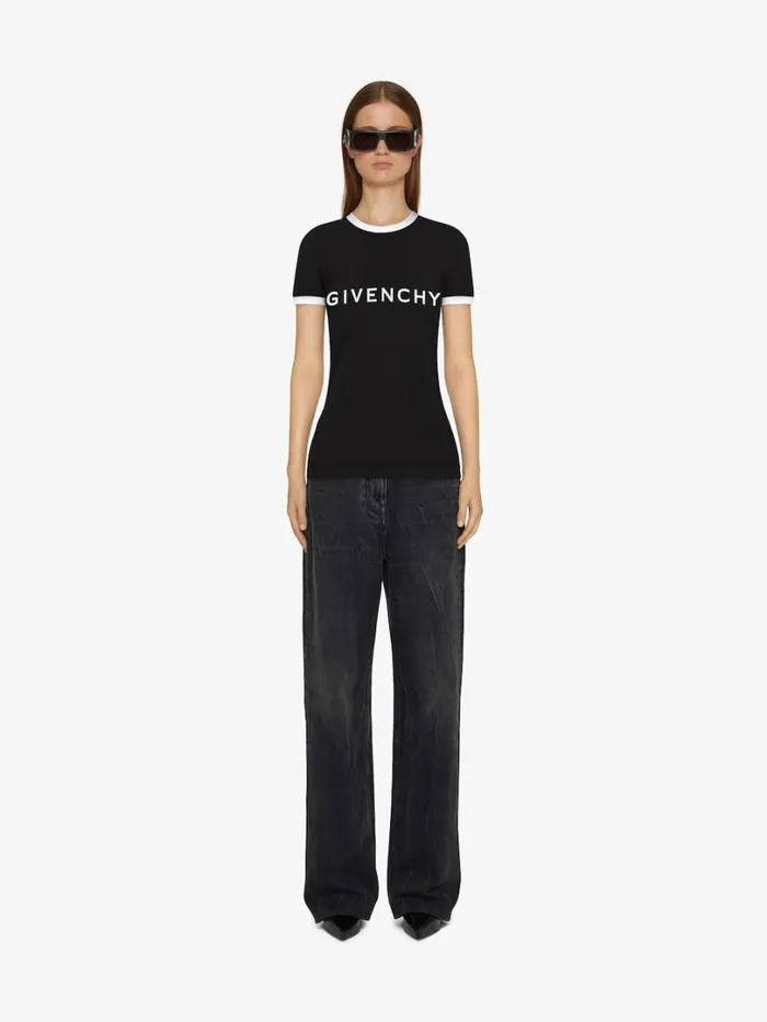 Givenchy GIVENCHY Archetype Slim Fit Tshirt In Cotton Blackwhite Women TShirts Givenchy GIVENCHY Archetype Slim Fit Tshirt In Cotton Blackwhite Women TShirts