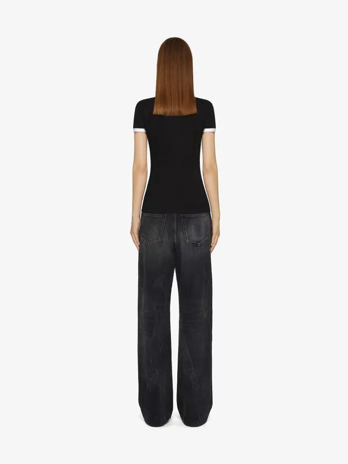 Givenchy GIVENCHY Archetype Slim Fit Tshirt In Cotton Blackwhite Women TShirts