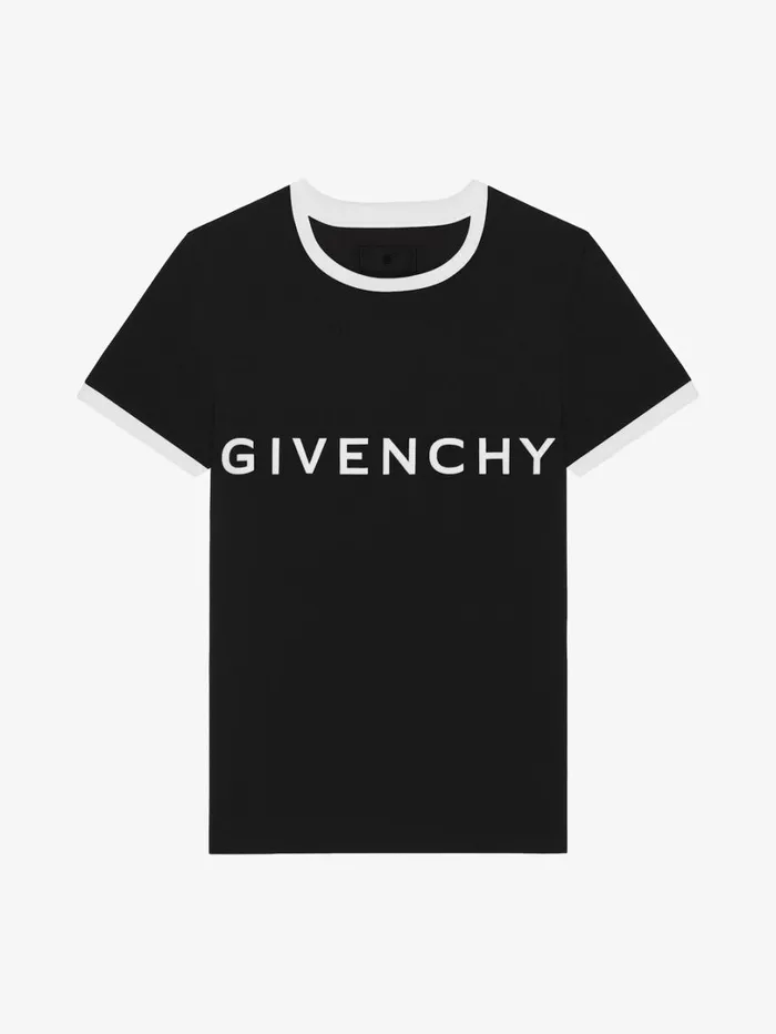 Givenchy GIVENCHY Archetype Slim Fit Tshirt In Cotton Blackwhite Women TShirts