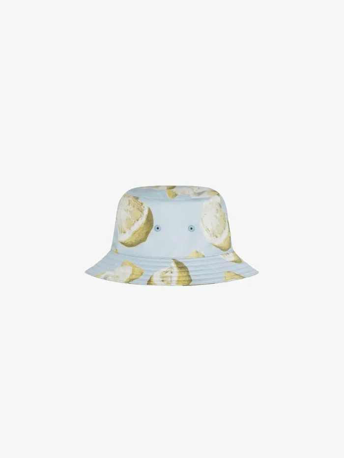 Givenchy GIVENCHY Bucket Hat In Silk With Lemon Print Sky Blue Men Beanies and Caps Givenchy GIVENCHY Bucket Hat In Silk With Lemon Print Sky Blue Men Beanies and Caps