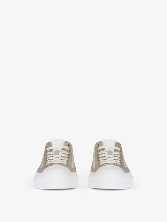 Givenchy GIVENCHY City Sneakers In Canvas And Suede Medium Grey Men Sneakers Givenchy GIVENCHY City Sneakers In Canvas And Suede Medium Grey Men Sneakers