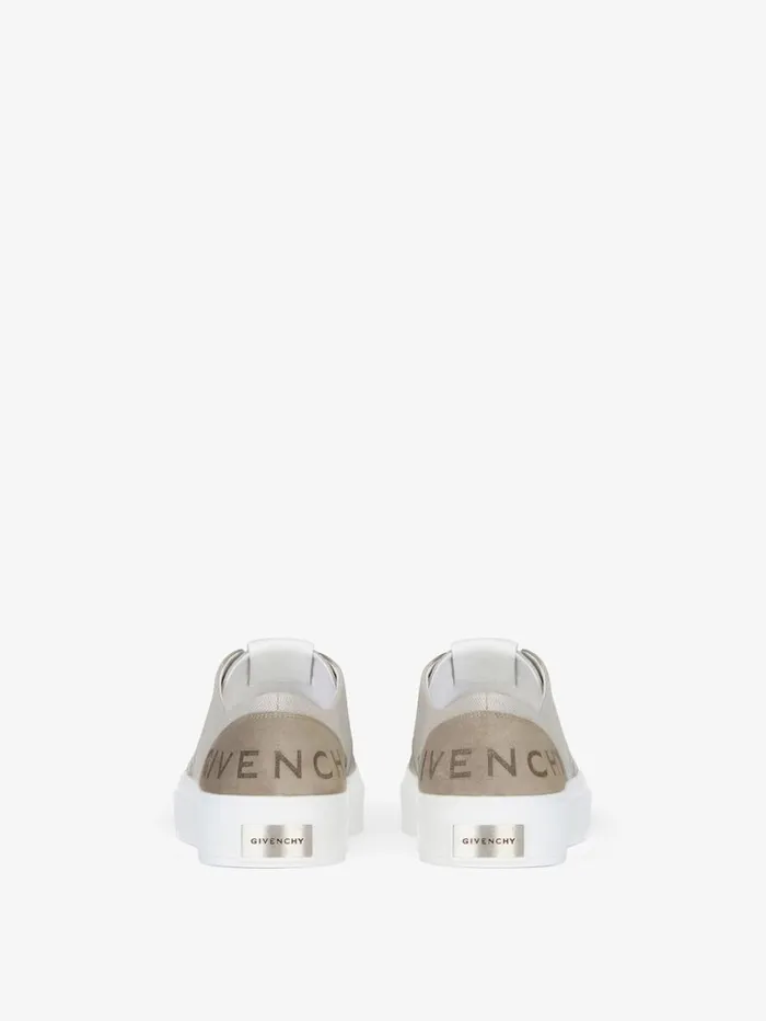 Givenchy GIVENCHY City Sneakers In Canvas And Suede Medium Grey Men Sneakers Givenchy GIVENCHY City Sneakers In Canvas And Suede Medium Grey Men Sneakers