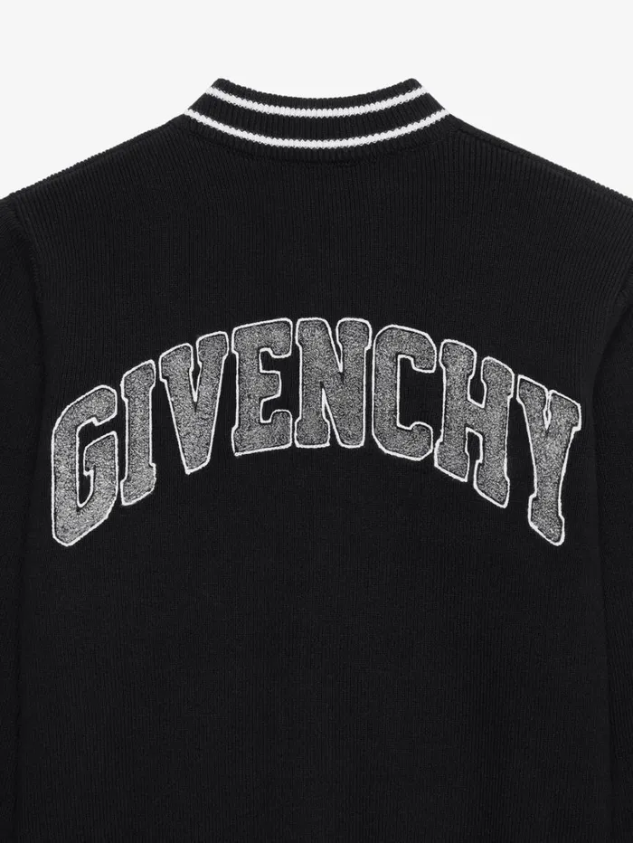 Givenchy GIVENCHY College Varsity Jacket In Knit Blackgrey Men Boy 4 To 12 Years