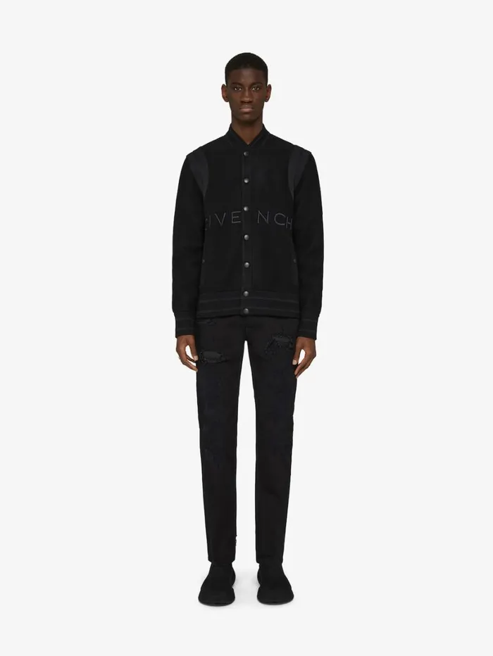 Givenchy GIVENCHY Varsity Jacket In Wool Black Men Outerwear and Blousons