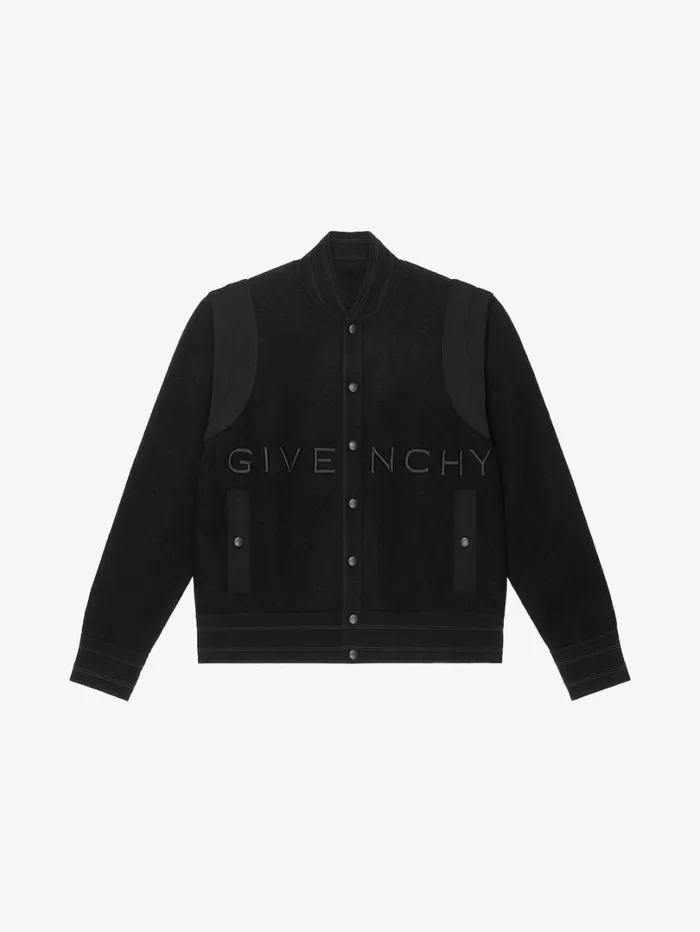 Givenchy GIVENCHY Varsity Jacket In Wool Black Men Outerwear and Blousons