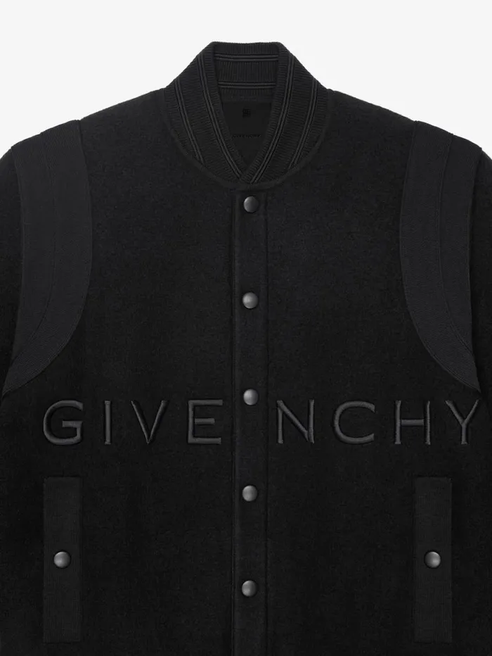 Givenchy GIVENCHY Varsity Jacket In Wool Black Men Outerwear and Blousons
