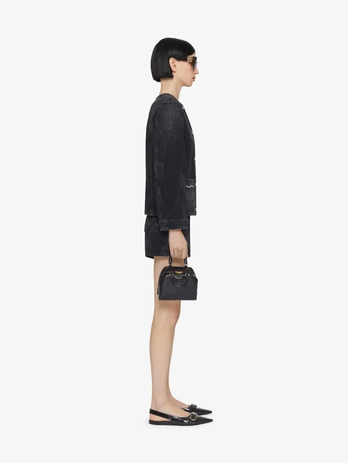 Givenchy Jacket In Denim With Chains Detail Black Women Coats and Jackets