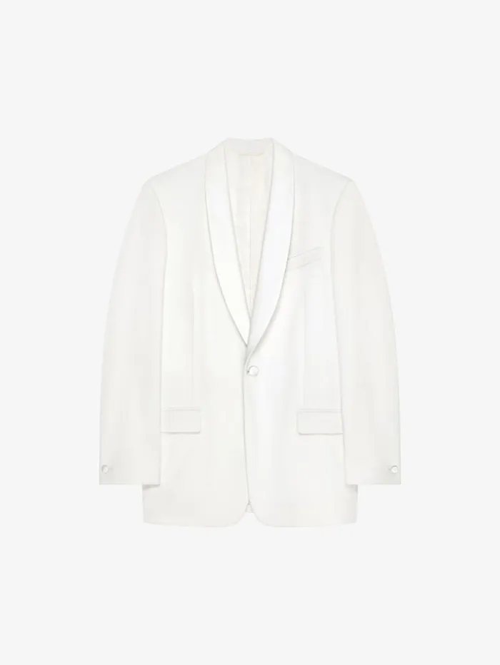 Givenchy Jacket In Wool And Mohair With Satin Details White Men Coats and Jackets