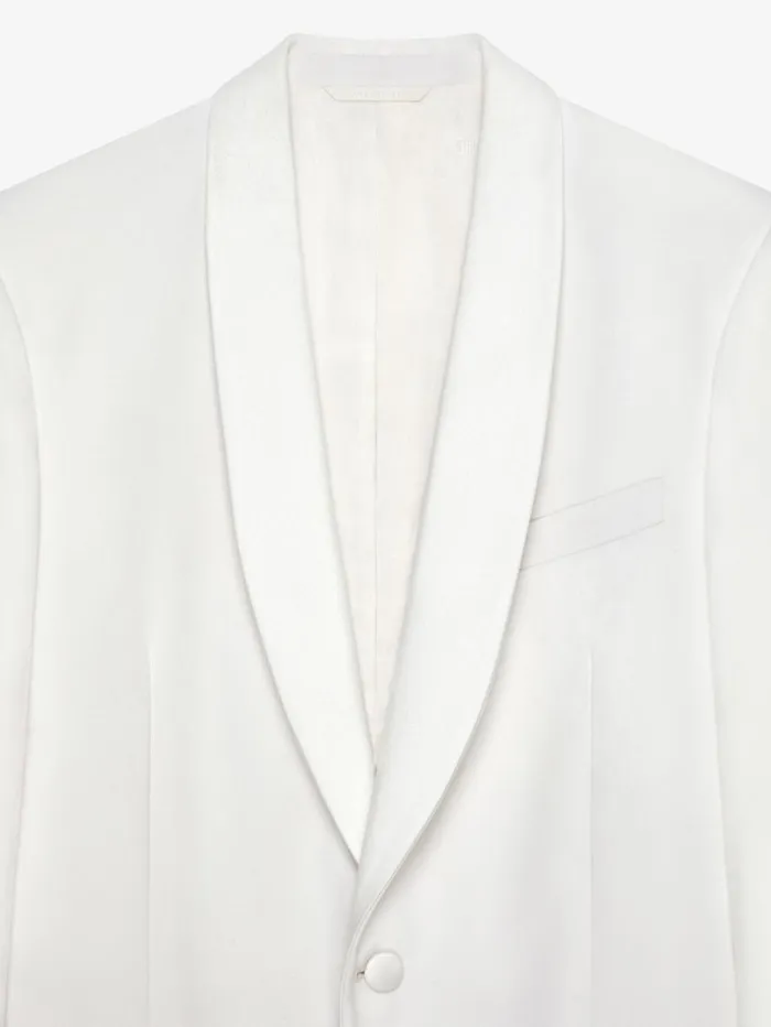 Givenchy Jacket In Wool And Mohair With Satin Details White Men Coats and Jackets