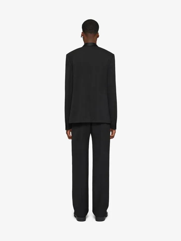 Givenchy Jacket In Wool With Satin Collar Black Men Coats and Jackets