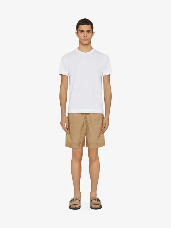 Givenchy Long Swim Shorts 4G Tan Men Swimwear