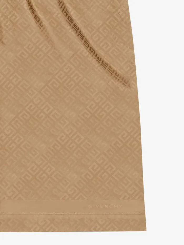 Givenchy Long Swim Shorts 4G Tan Men Swimwear