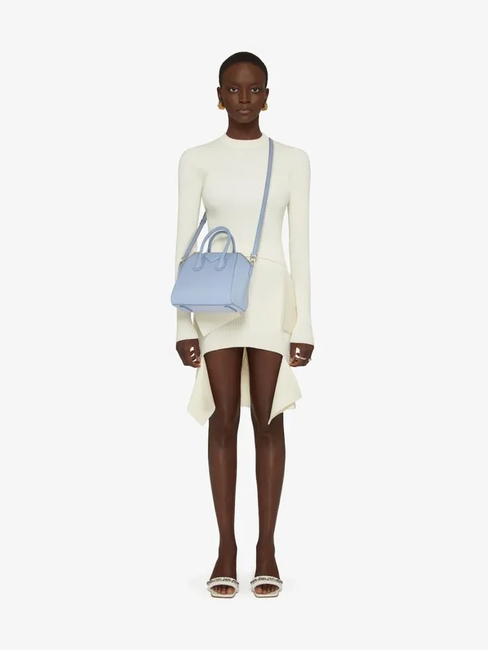 Givenchy Mini Antigona Bag In Box Leather Baby Blue Women Crossbody Bags Givenchy Mini Antigona Bag In Box Leather Baby Blue Women Crossbody Bags