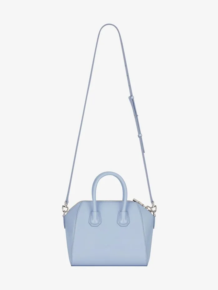 Givenchy Mini Antigona Bag In Box Leather Baby Blue Women Crossbody Bags Givenchy Mini Antigona Bag In Box Leather Baby Blue Women Crossbody Bags
