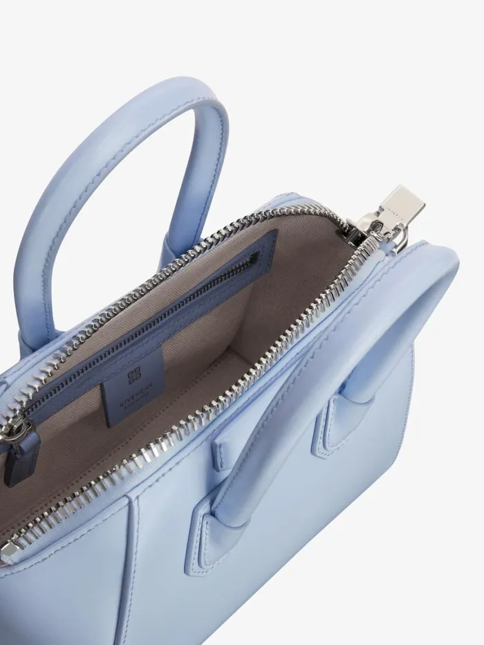 Givenchy Mini Antigona Bag In Box Leather Baby Blue Women Crossbody Bags Givenchy Mini Antigona Bag In Box Leather Baby Blue Women Crossbody Bags