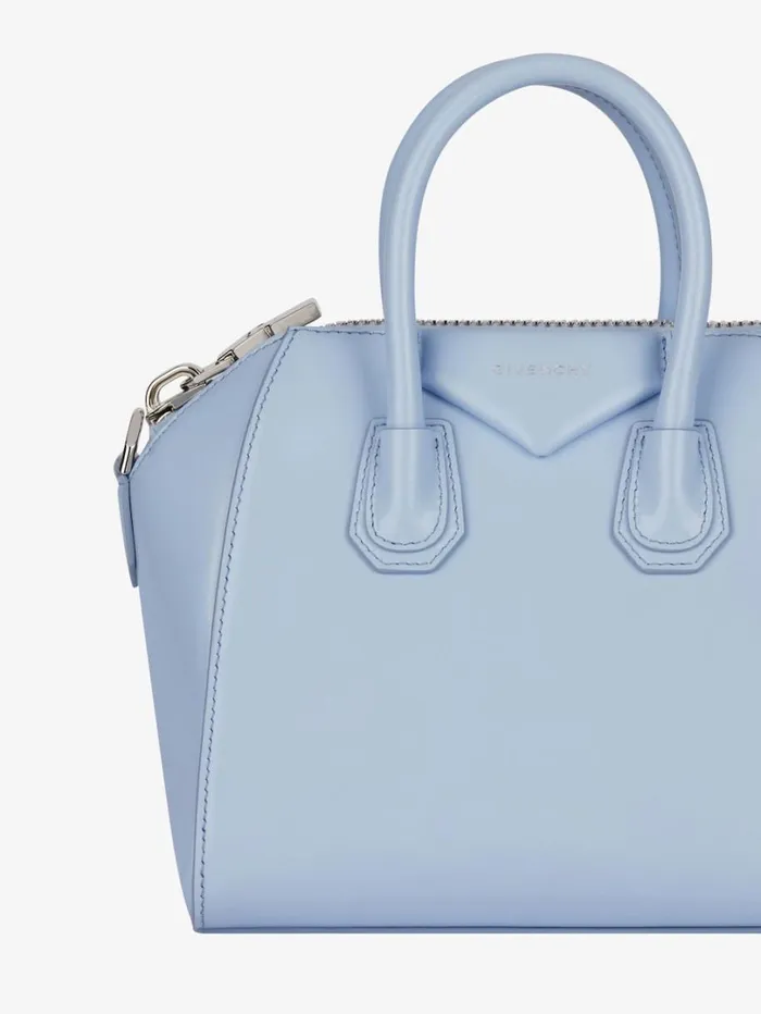 Givenchy Mini Antigona Bag In Box Leather Baby Blue Women Crossbody Bags Givenchy Mini Antigona Bag In Box Leather Baby Blue Women Crossbody Bags