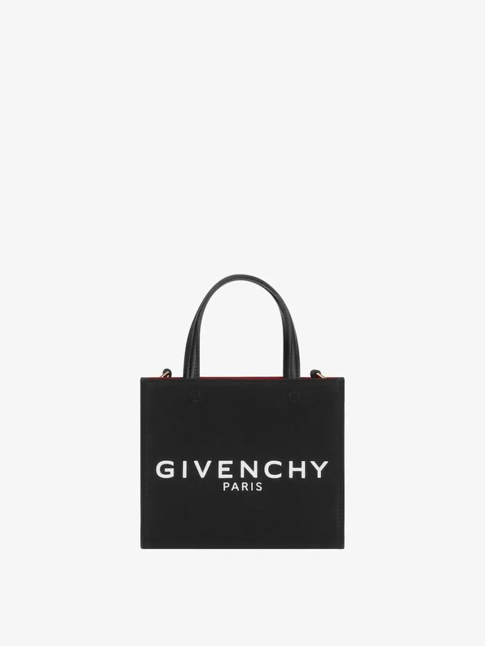 Givenchy Mini GTote Shopping Bag In Canvas Black Women Crossbody Bags