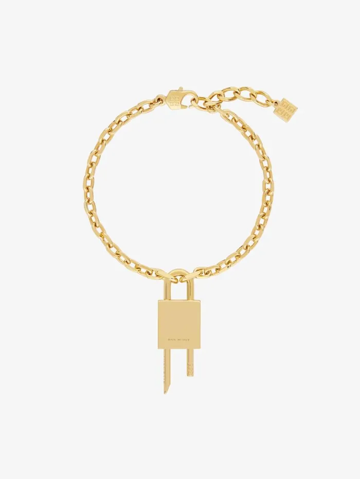 Givenchy Mini Lock Bracelet In Metal Golden Yellow Women Jewelry Givenchy Mini Lock Bracelet In Metal Golden Yellow Women Jewelry